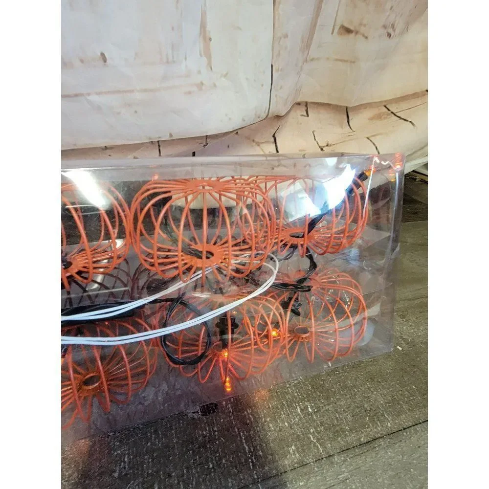 Halloween orange metal string light decor figure‎